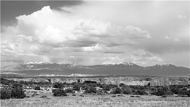 西班牙,山谷,山,顶峰,犹他