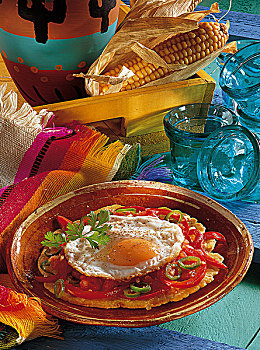 煎鸡蛋,玉米饼,墨西哥,烹饪