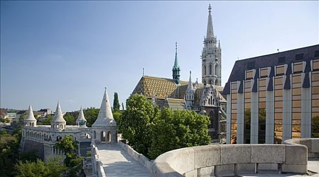 风景,教堂,布达佩斯,匈牙利,东南欧,欧洲