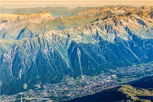 风景,顶峰,攀登,勃朗峰