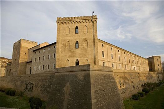 宫殿,外部,墙壁,摩尔风格,建筑,萨拉戈萨,阿拉贡,西班牙