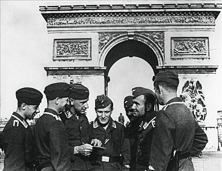德国人,军队,拱形,巴黎,六月
