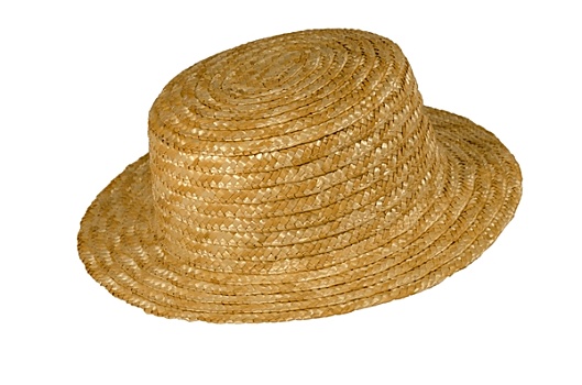 草帽,白色背景