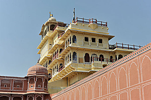 城市宫殿,斋浦尔,拉贾斯坦邦,北印度,印度,南亚,亚洲