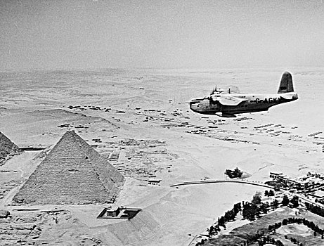 埃及,吉萨金字塔,飞机,飞跃