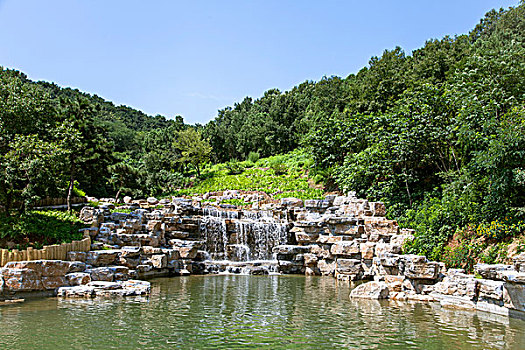 中国古典园林中的瀑布