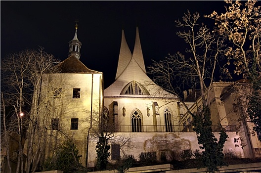 本笃会修道院,夜景