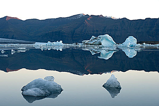 冰山,冰河,泻湖,南,冰岛