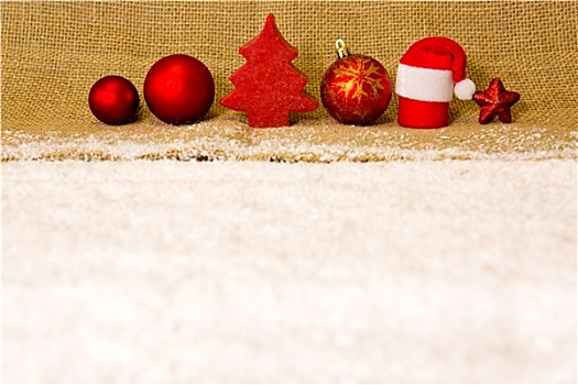 红色,圣诞装饰,隔绝,白色,雪