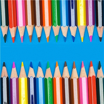 铅笔,许多,彩色
