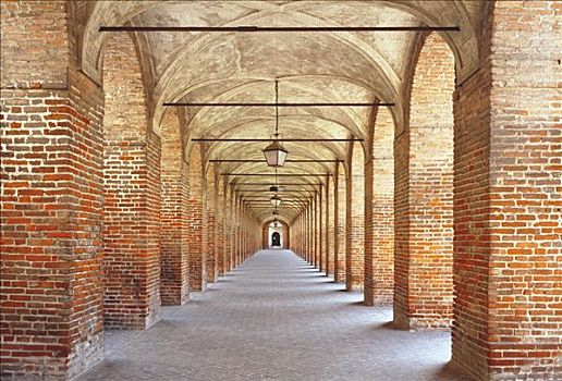 柱廊,拱廊,意大利,欧洲