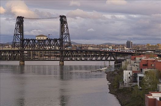 钢铁,桥,波特兰,俄勒冈,美国