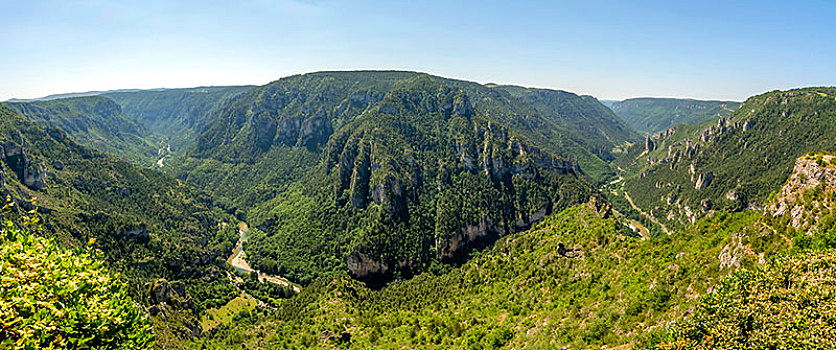 峡谷,风景,世界遗产,地区性,自然公园,洛泽尔省,法国,欧洲
