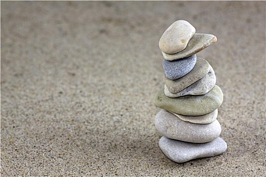 平衡性,鹅卵石,沙滩