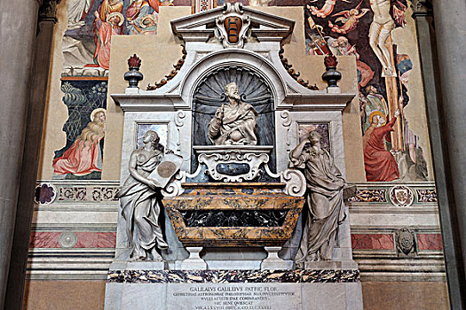 墓葬碑,缅怀,伽利略,教堂,佛罗伦萨,托斯卡纳,意大利,欧洲