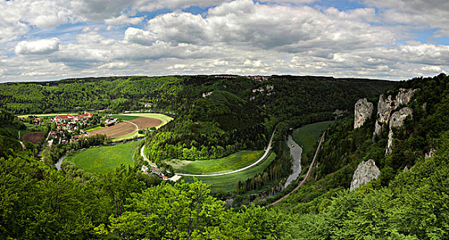 多瑙河,山谷,靠近,巴登符腾堡,德国,欧洲