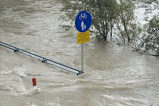 河,恩斯,洪水,上奥地利州,欧洲