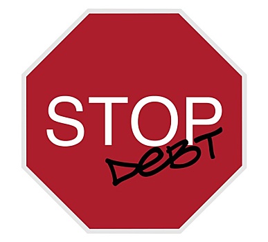 停车标志,停止,债务