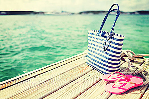 海滩,夏天,假期,配饰,概念,特写,海边