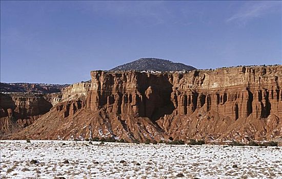 岩石构造,风景,国会礁国家公园,犹他,美国