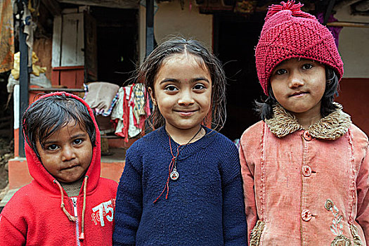 尼泊尔人,女孩,尼泊尔,亚洲