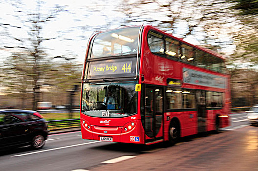 红色,双层巴士,巴士,海德,公园,伦敦,英格兰,英国,欧洲