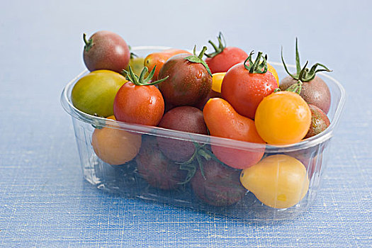种类,犁形番茄,塑料容器