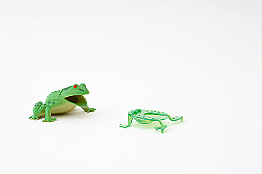 青蛙,玩具,面对,塑料制品