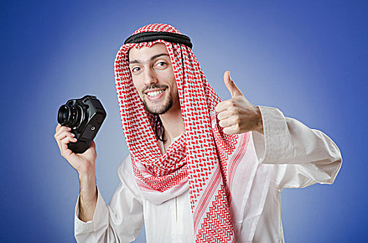 阿拉伯,摄影师,工作室,拍摄