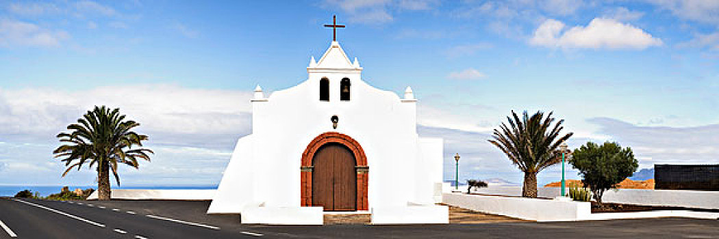 小教堂,梯华,兰索罗特岛,加纳利群岛,西班牙,欧洲