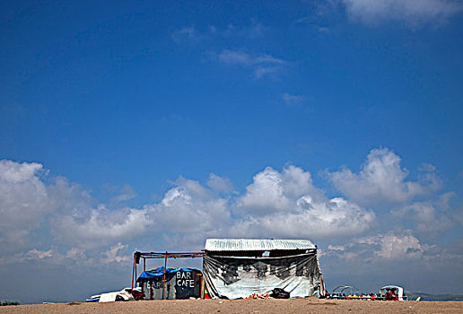 土耳其,海滩,小屋