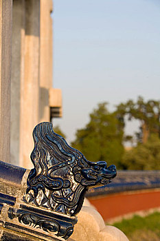 北京天坛公园内的砖雕