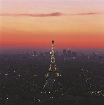 晚间,黎明,巴黎,法国,欧洲