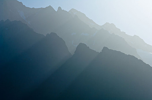 夏天,瑞士,山,伯尔尼阿尔卑斯山