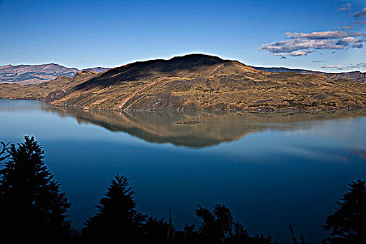 湖,山峦,托雷德裴恩国家公园,智利