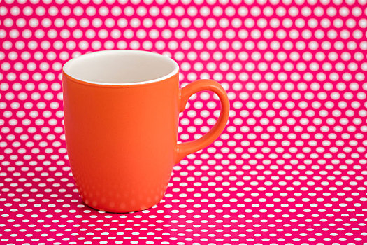 彩色,咖啡杯,粉色背景