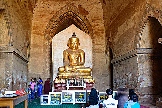 蒲甘,庙宇,佛,图像,曼德勒,区域,缅甸
