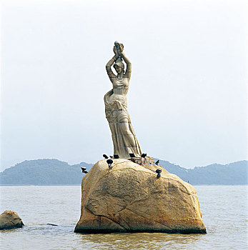 广东省珠海市渔女香湾雕像