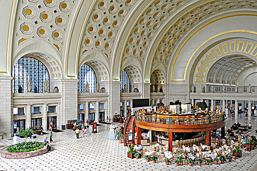 内景,大厅,等候室,联盟火车站,华盛顿特区,美国