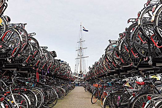 荷兰,阿姆斯特丹,自行车