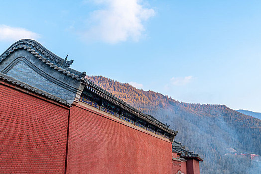 五台山景区的佛教寺庙建筑