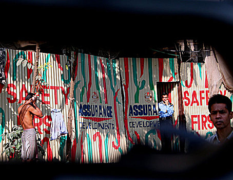 达卡,孟加拉,标语,安全,第一,十一月,2006年
