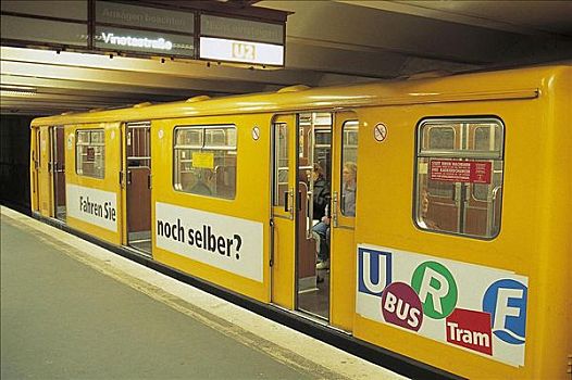 地铁站,地铁,轨道,柏林,德国,欧洲