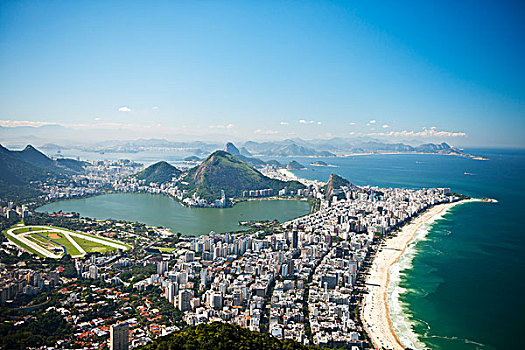 航拍,伊帕内玛海滩,里约热内卢,巴西