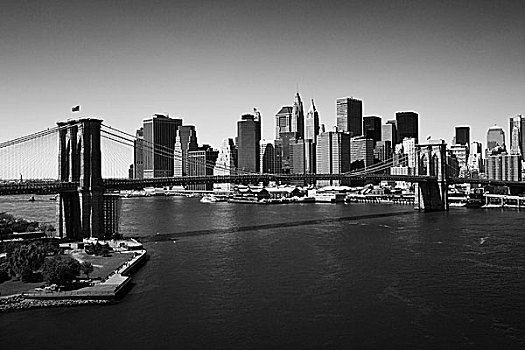 布鲁克林大桥,下曼哈顿,纽约