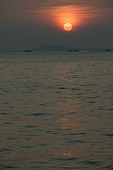 三亚-海滩-落日