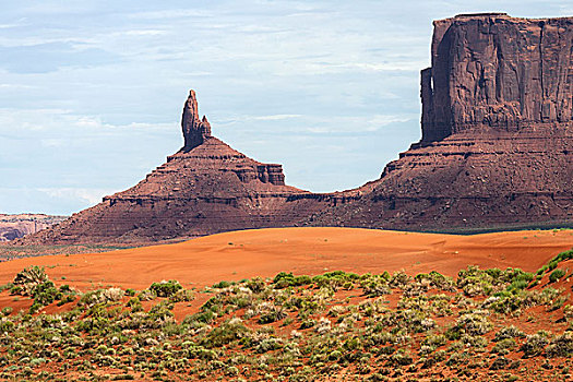 岩石构造,沙,区域,纪念碑谷纳瓦霍部落公园,亚利桑那,美国,北美