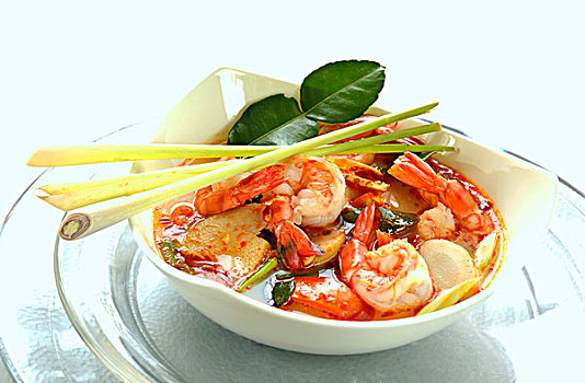 虾汤,柠檬草,泰国