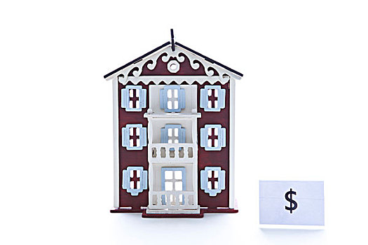 模型,房子,美元符号