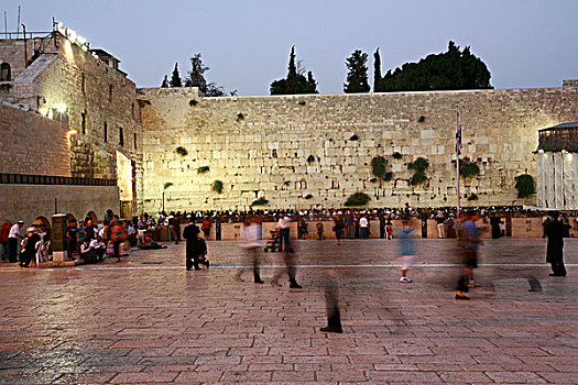 哭墙,墙壁,西部,黃昏,老城,耶路撒冷,以色列,中东